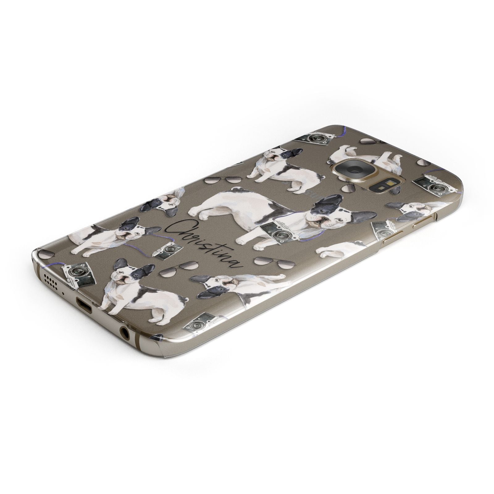 Personalised French Bulldog Samsung Galaxy Case Bottom Cutout