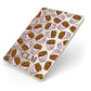 Personalised Fries Initials Clear Apple iPad Case on Gold iPad Side View