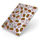 Personalised Fries Initials Clear Apple iPad Case on Silver iPad Side View