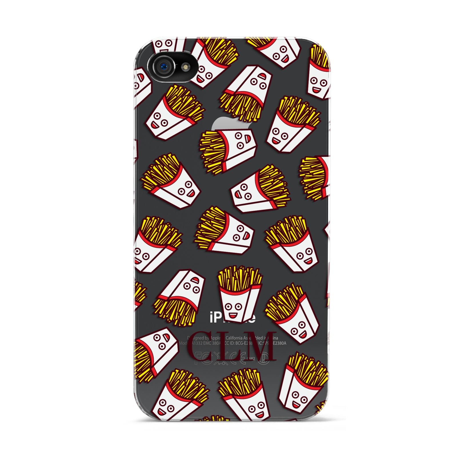 Personalised Fries Initials Clear Apple iPhone 4s Case