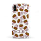 Personalised Fries Initials Clear Apple iPhone XS 3D Tough