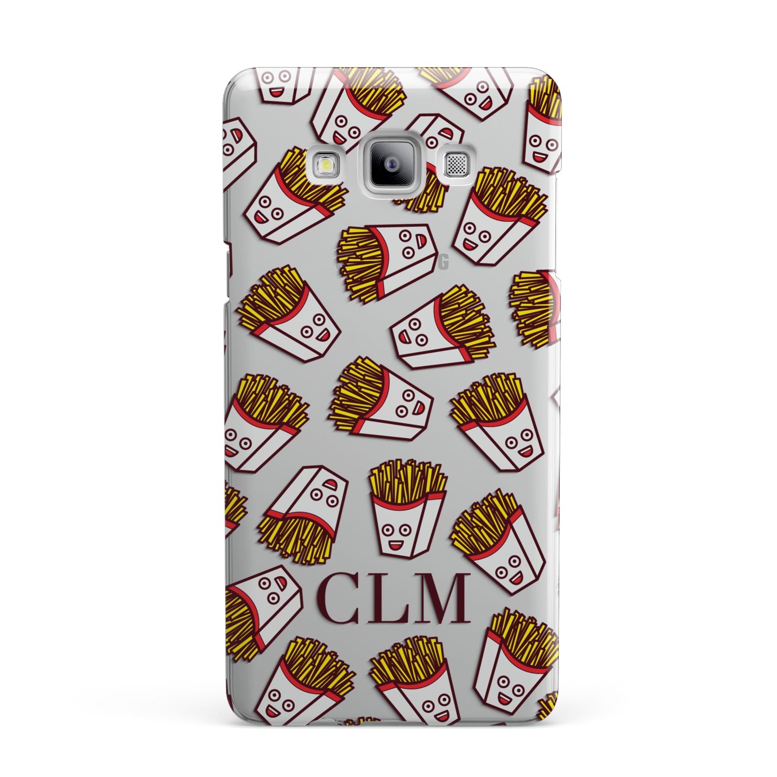 Personalised Fries Initials Clear Samsung Galaxy A7 2015 Case