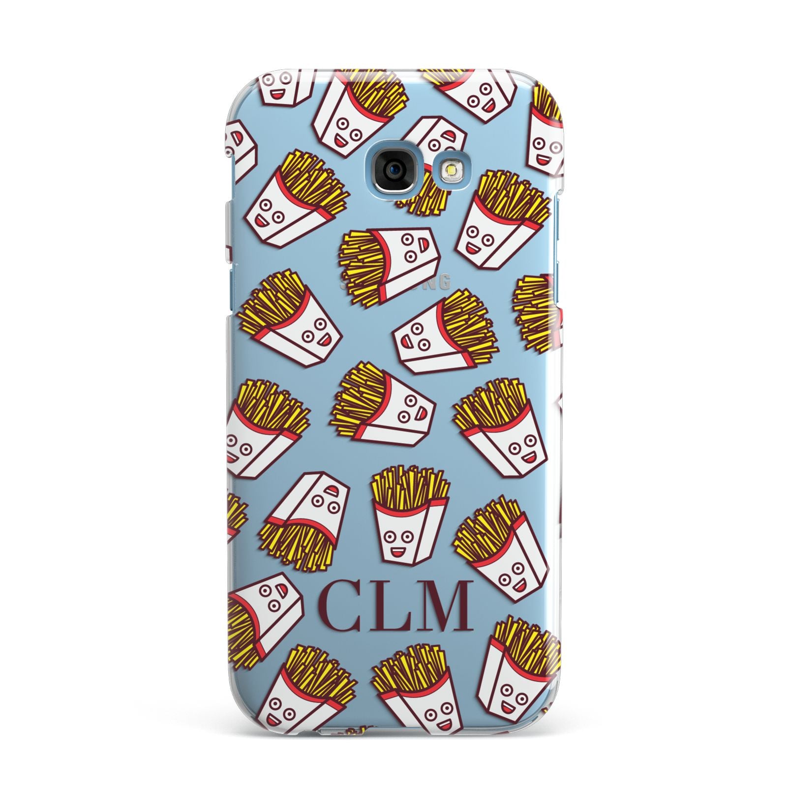 Personalised Fries Initials Clear Samsung Galaxy A7 2017 Case