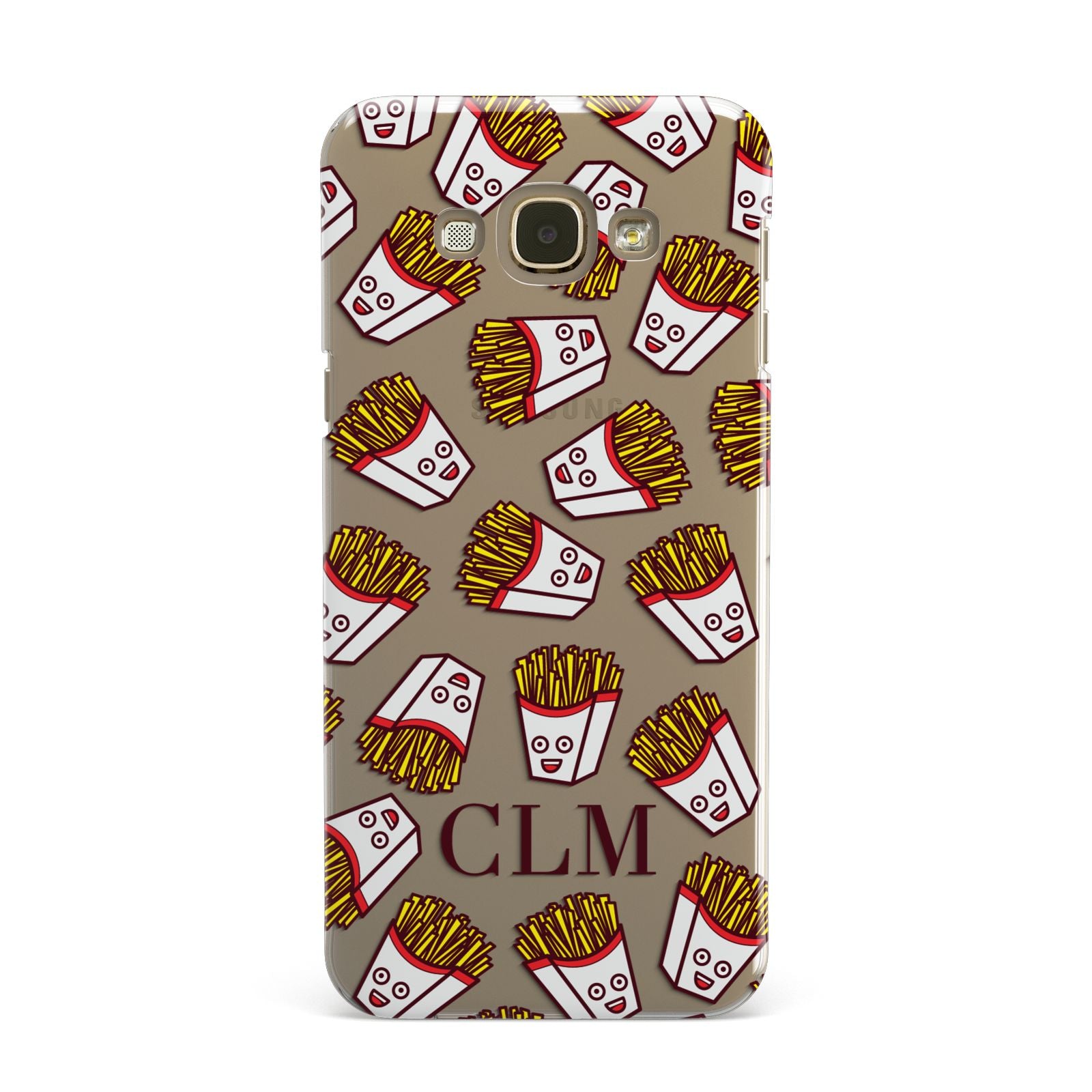 Personalised Fries Initials Clear Samsung Galaxy A8 Case
