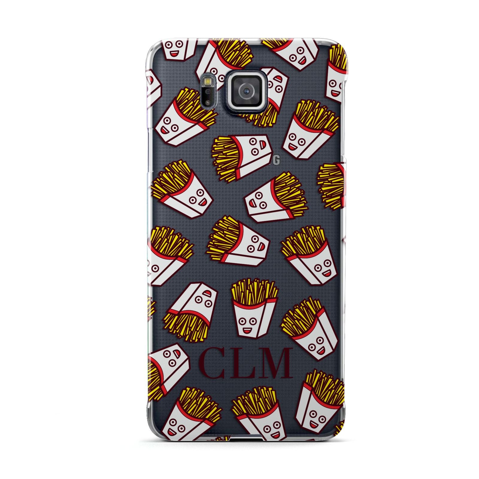 Personalised Fries Initials Clear Samsung Galaxy Alpha Case