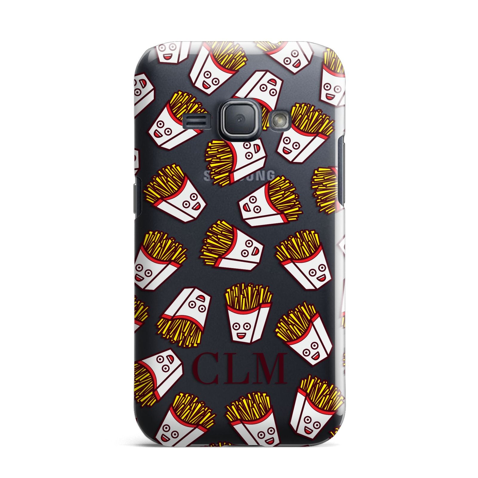 Personalised Fries Initials Clear Samsung Galaxy J1 2016 Case