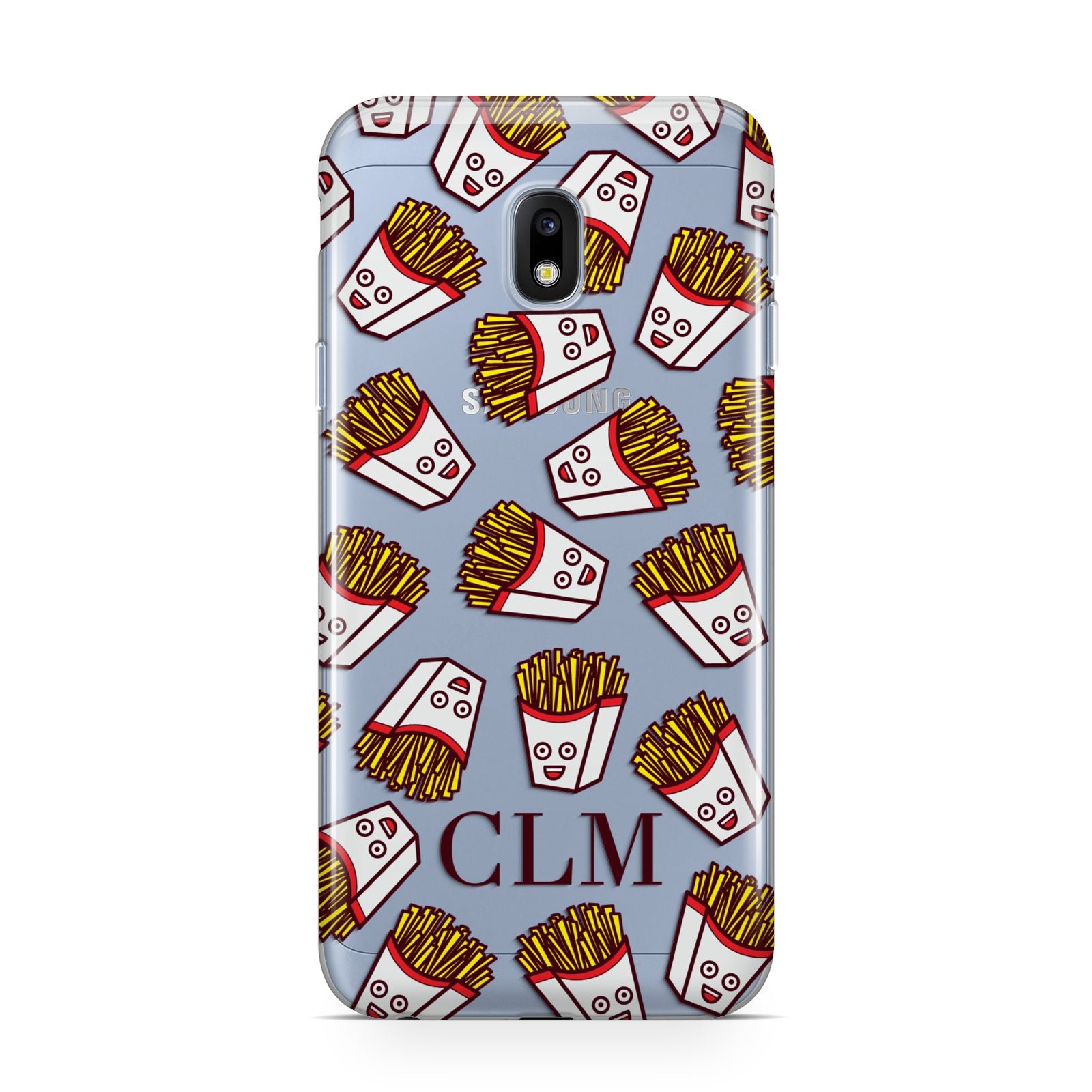 Personalised Fries Initials Clear Samsung Galaxy J3 2017 Case