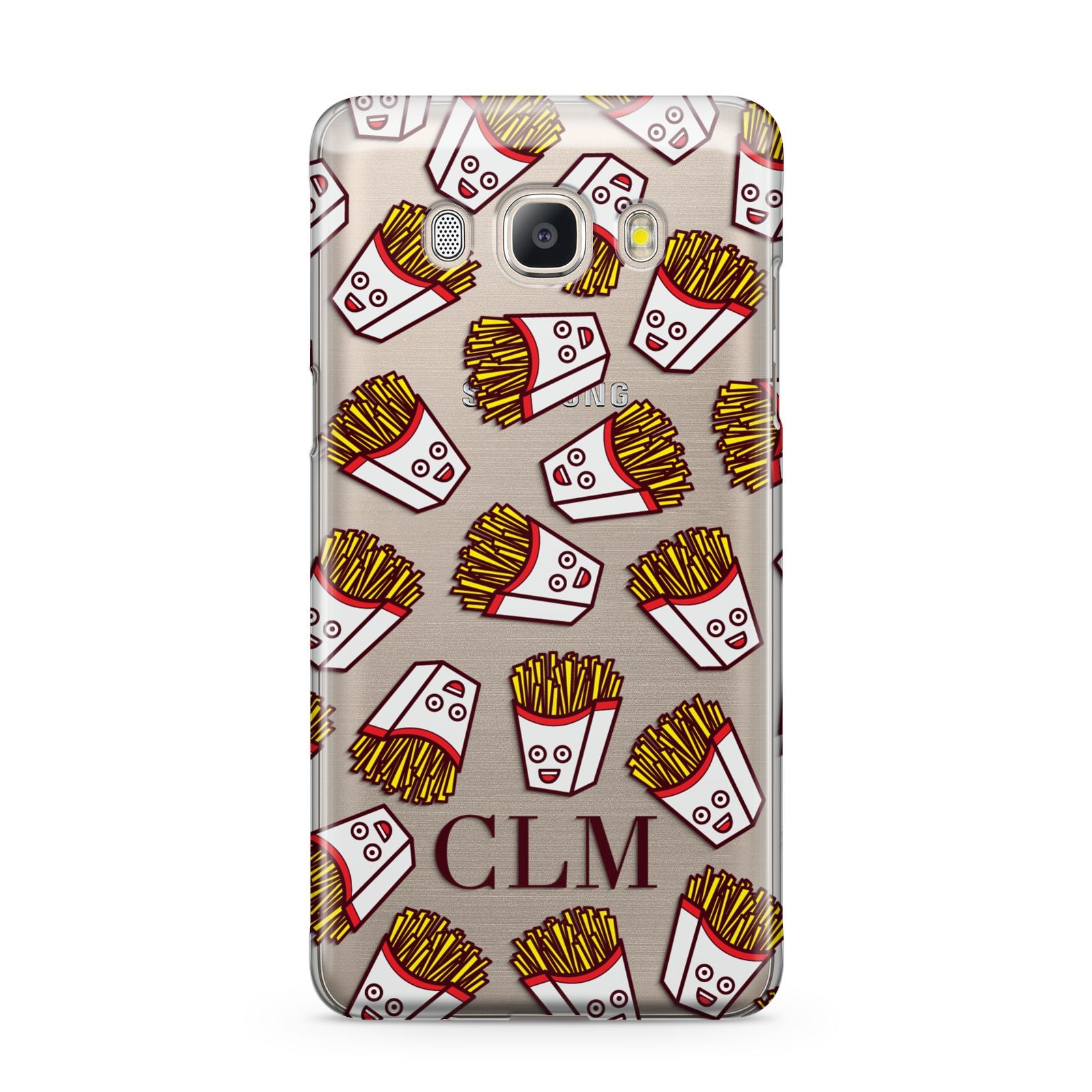 Personalised Fries Initials Clear Samsung Galaxy J5 2016 Case