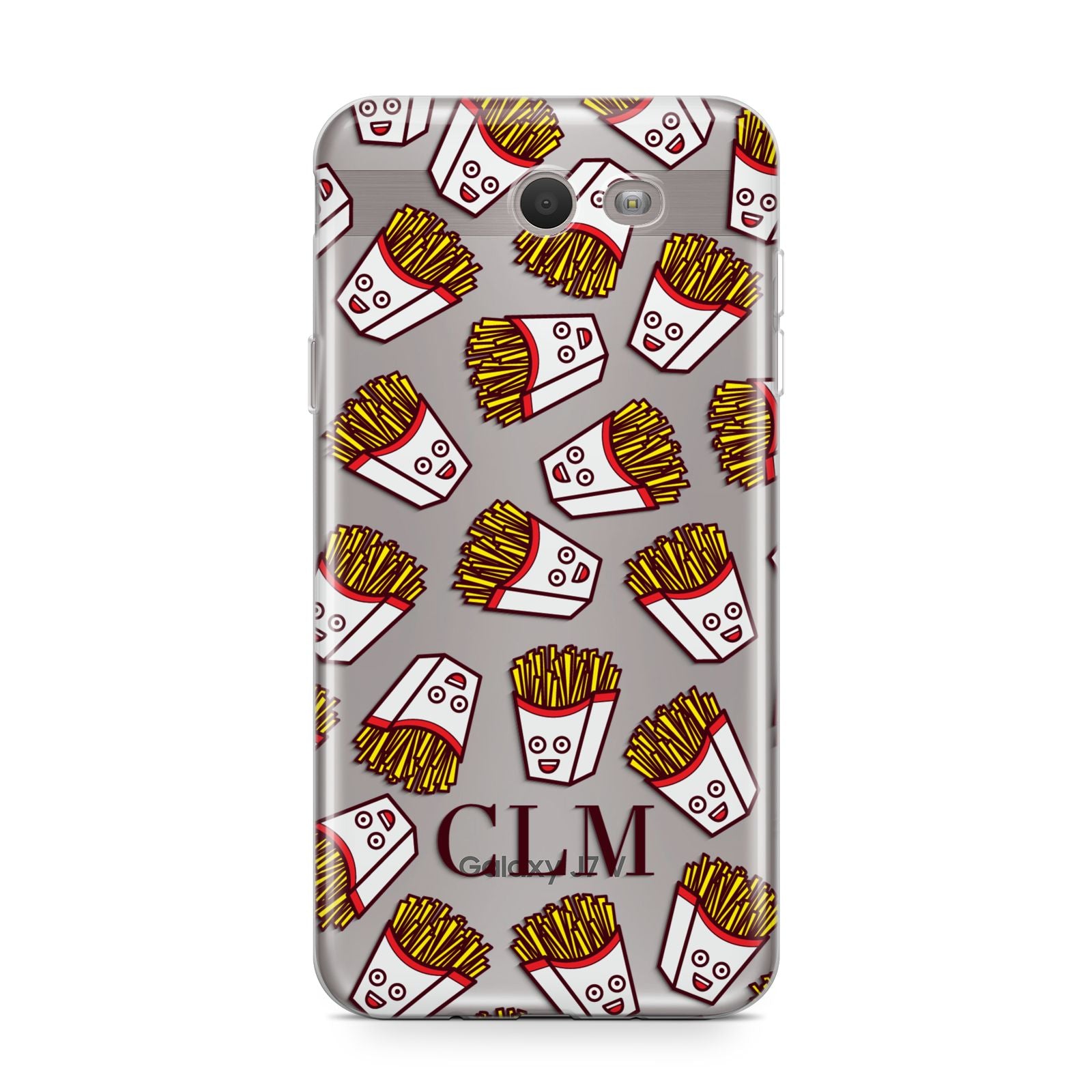 Personalised Fries Initials Clear Samsung Galaxy J7 2017 Case