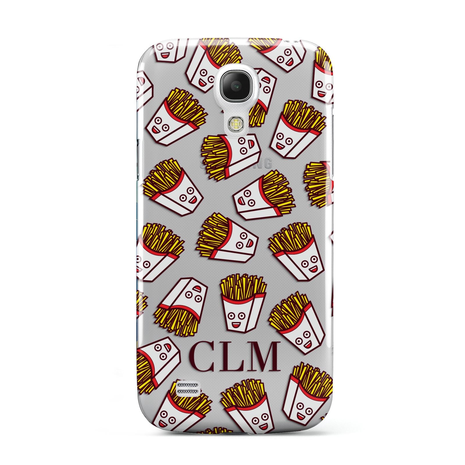 Personalised Fries Initials Clear Samsung Galaxy S4 Mini Case