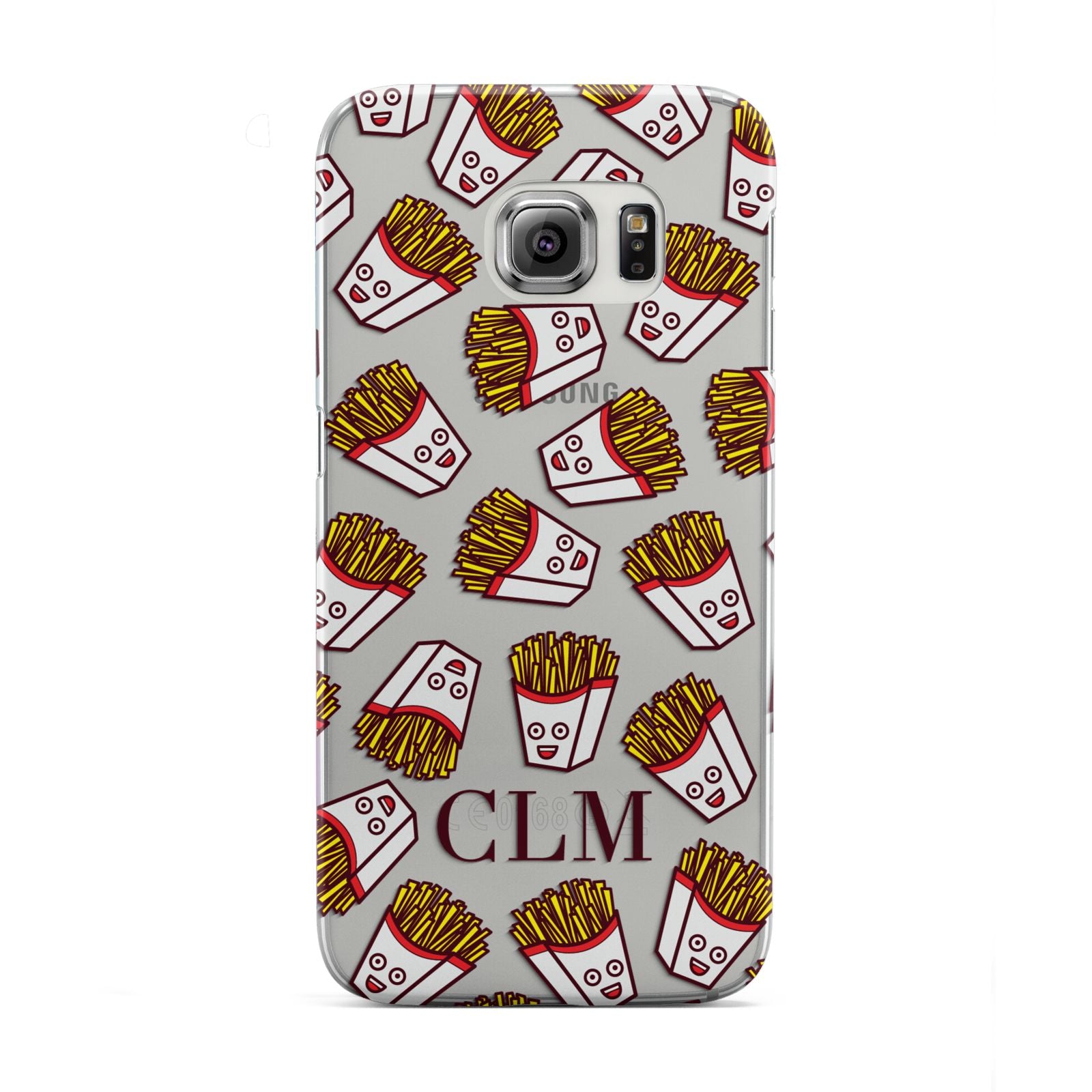 Personalised Fries Initials Clear Samsung Galaxy S6 Edge Case