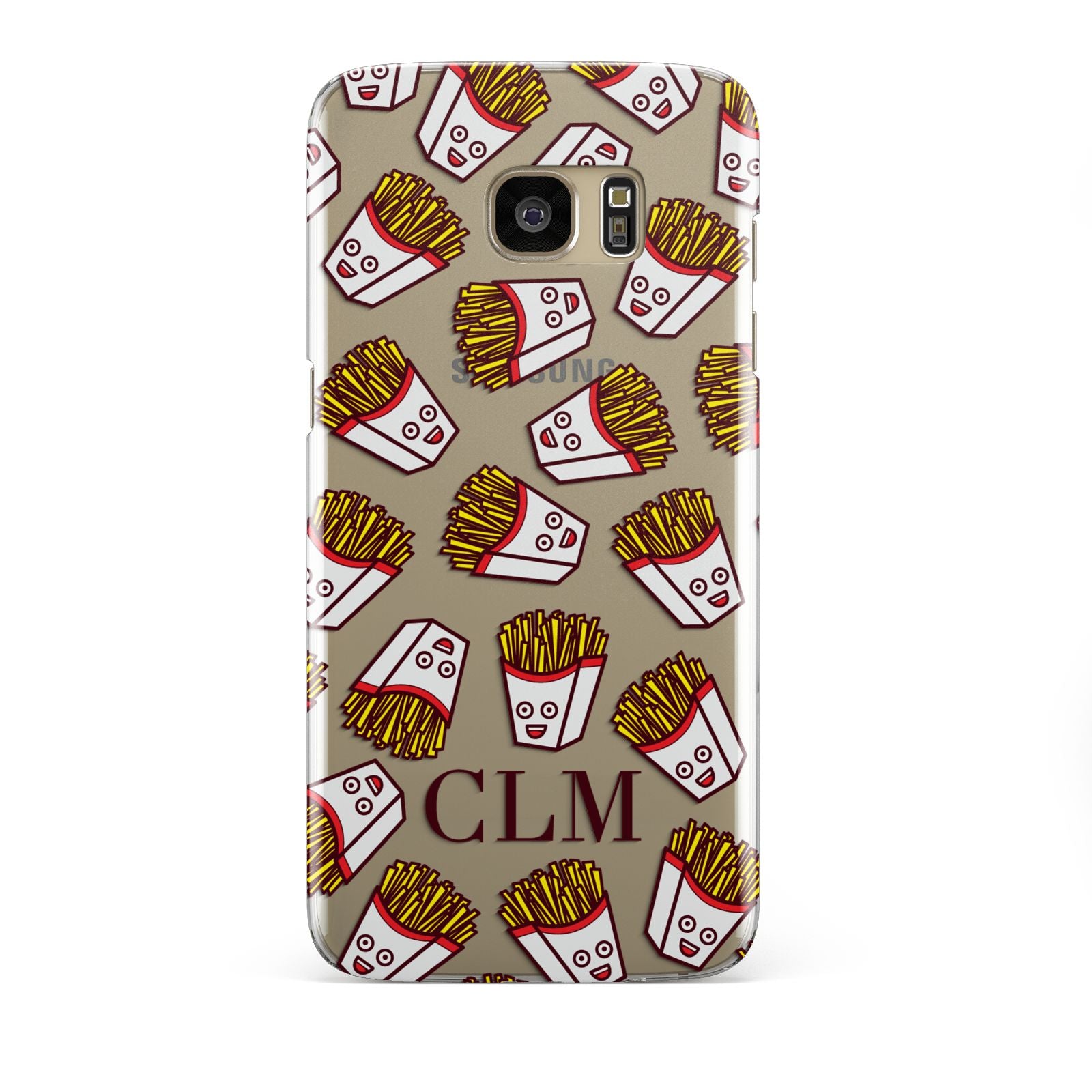 Personalised Fries Initials Clear Samsung Galaxy S7 Edge Case