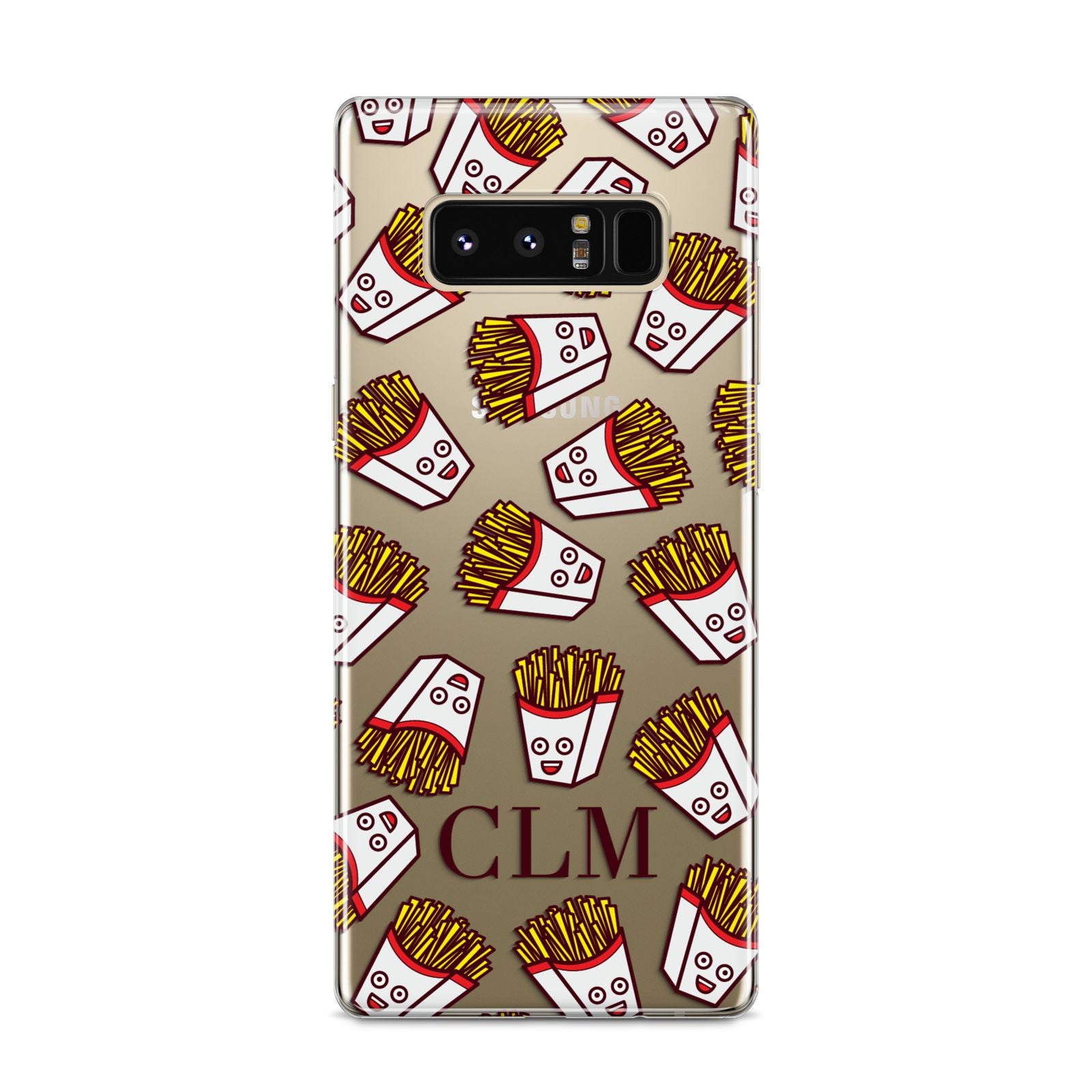 Personalised Fries Initials Clear Samsung Galaxy S8 Case