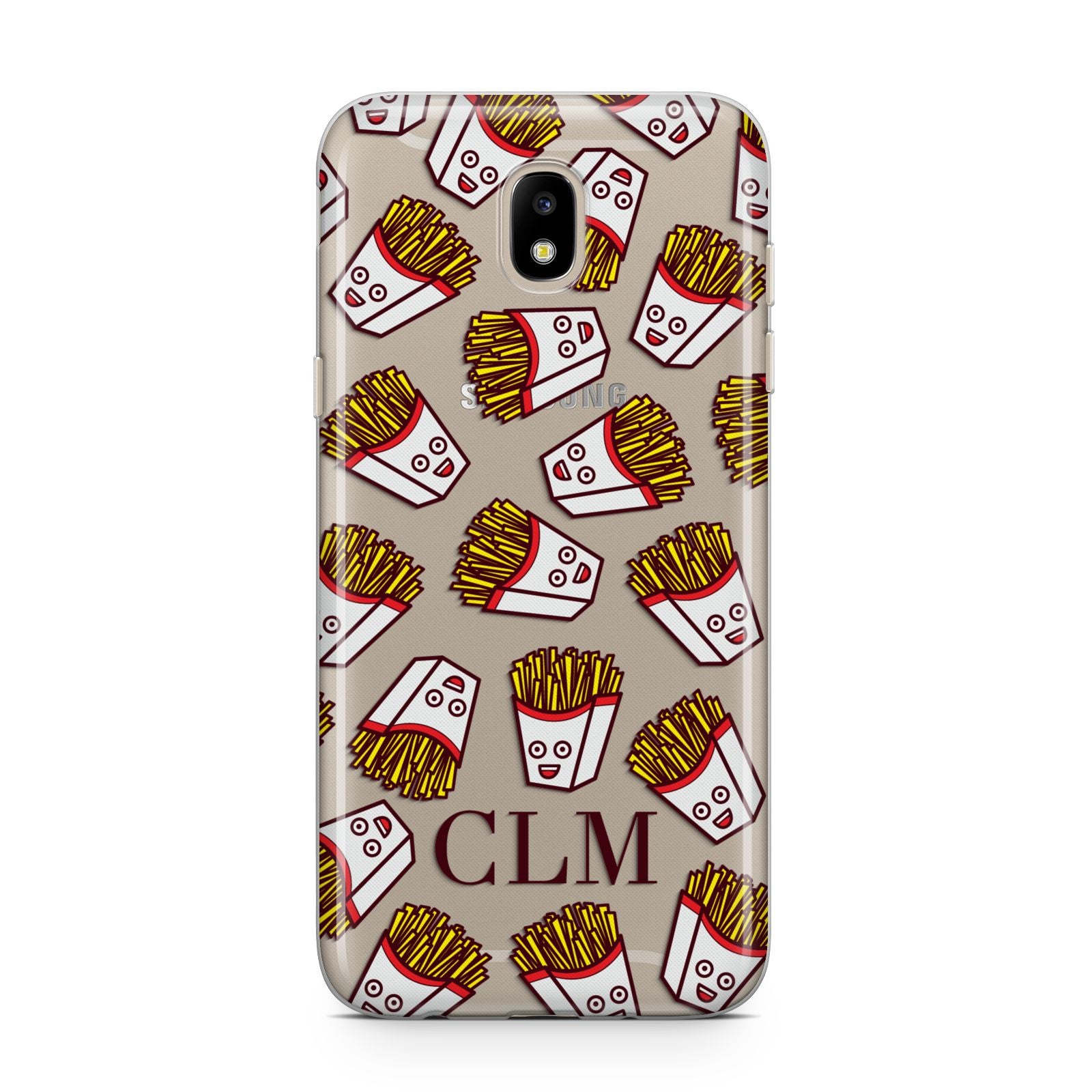 Personalised Fries Initials Clear Samsung J5 2017 Case