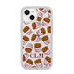 Personalised Fries Initials Clear iPhone 14 Clear Tough Case Starlight