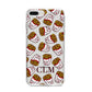 Personalised Fries Initials Clear iPhone 8 Plus Bumper Case on Silver iPhone