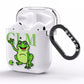 Personalised Frog Initials AirPods Clear Case Side Image