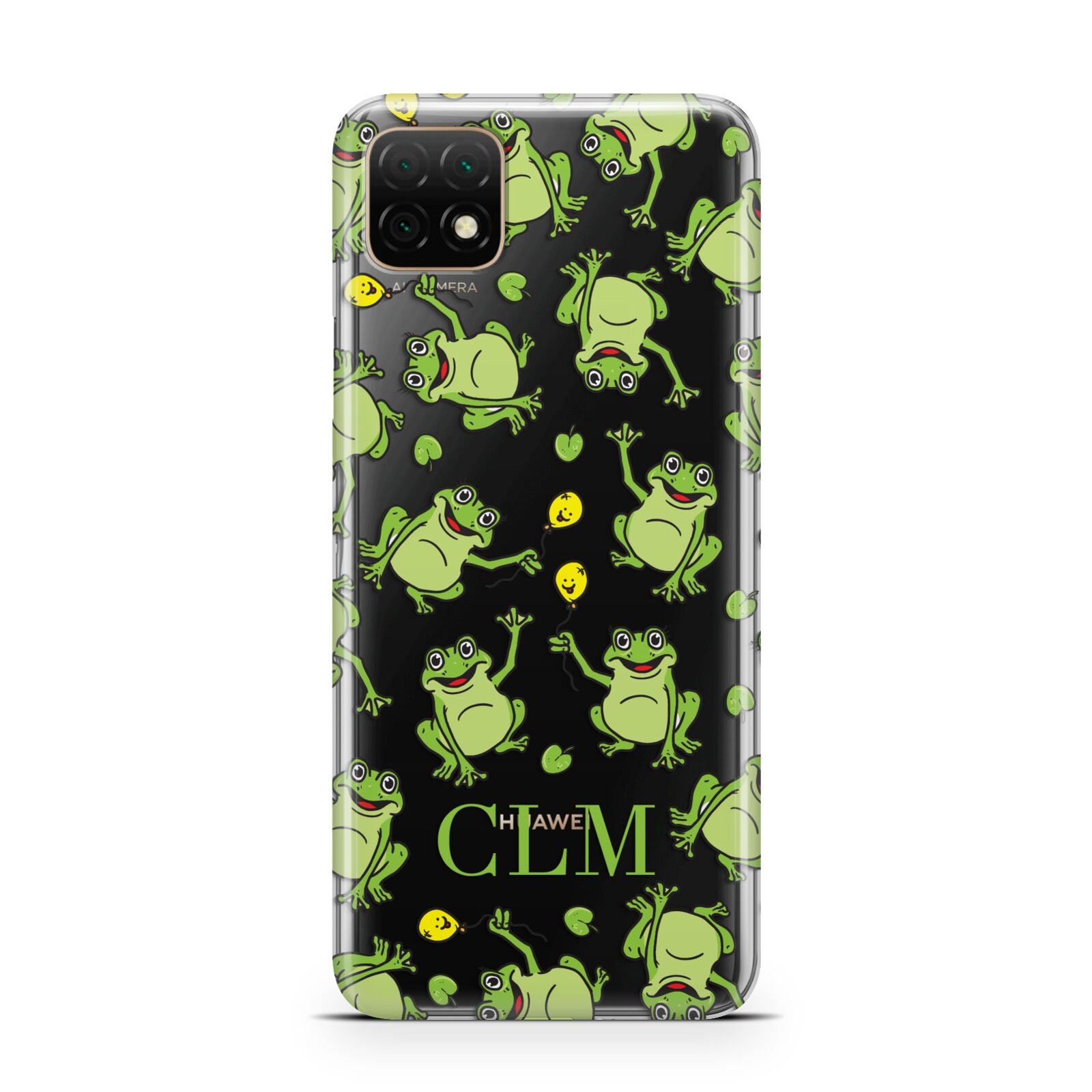 Personalised Frog Initials Huawei Enjoy 20 Phone Case