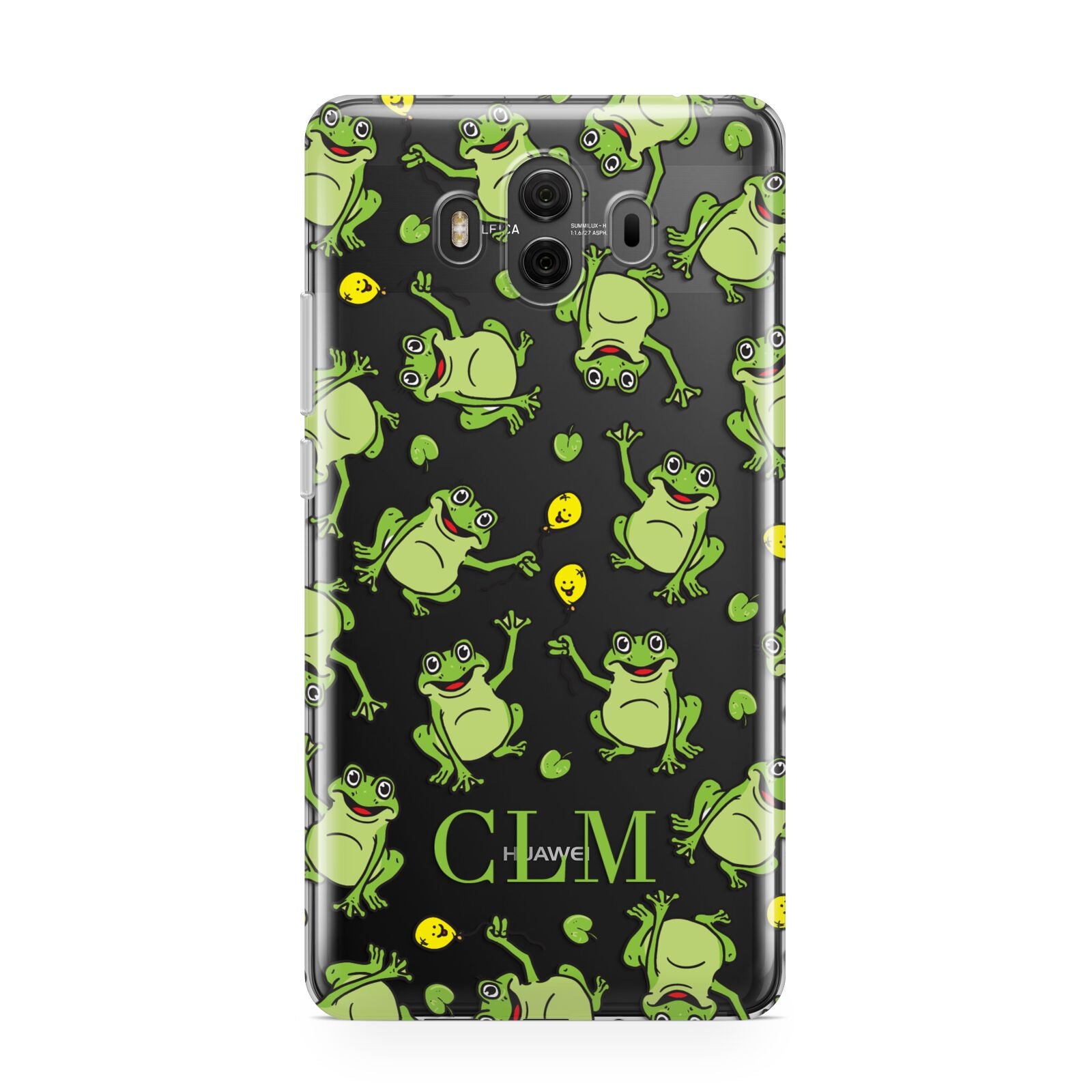 Personalised Frog Initials Huawei Mate 10 Protective Phone Case
