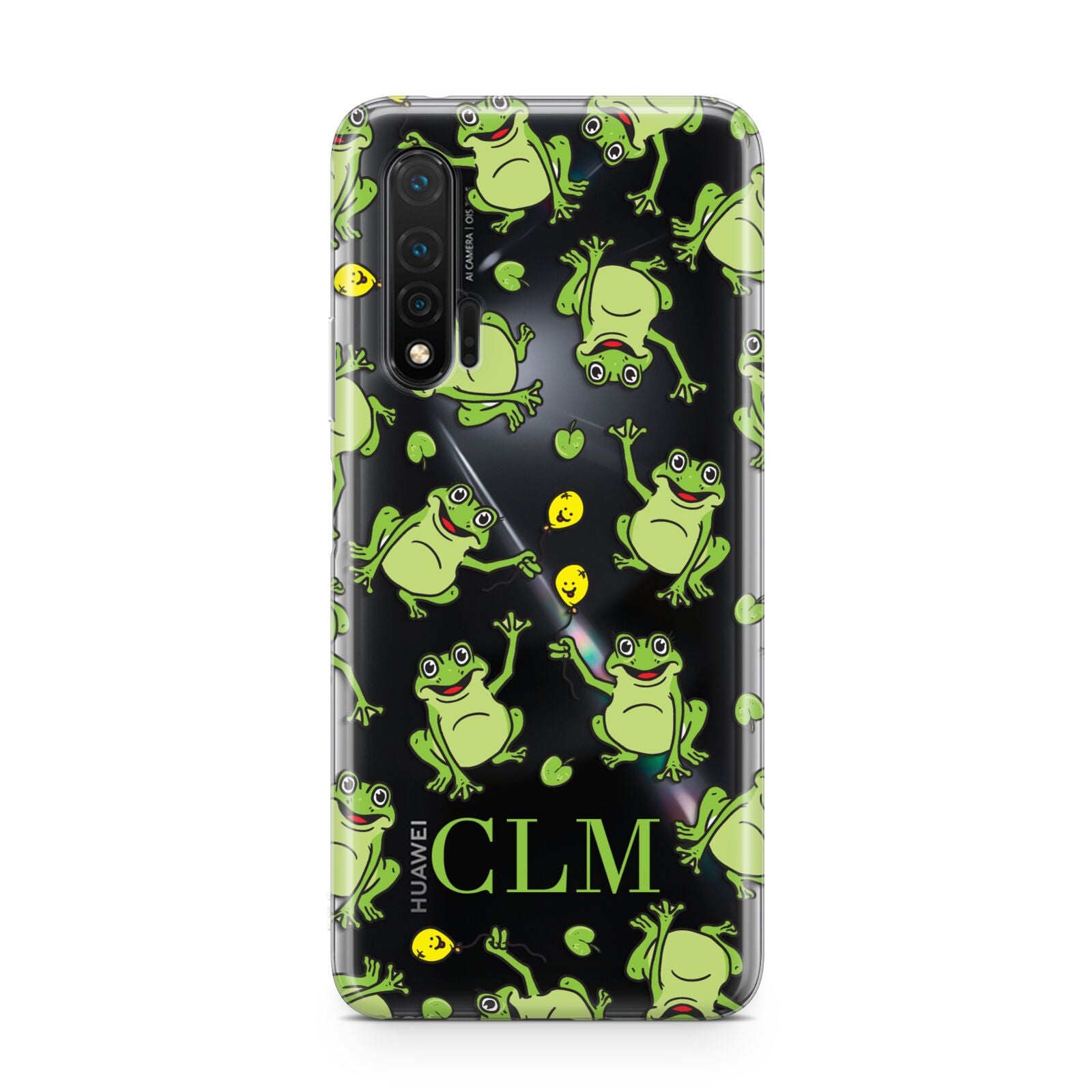 Personalised Frog Initials Huawei Nova 6 Phone Case