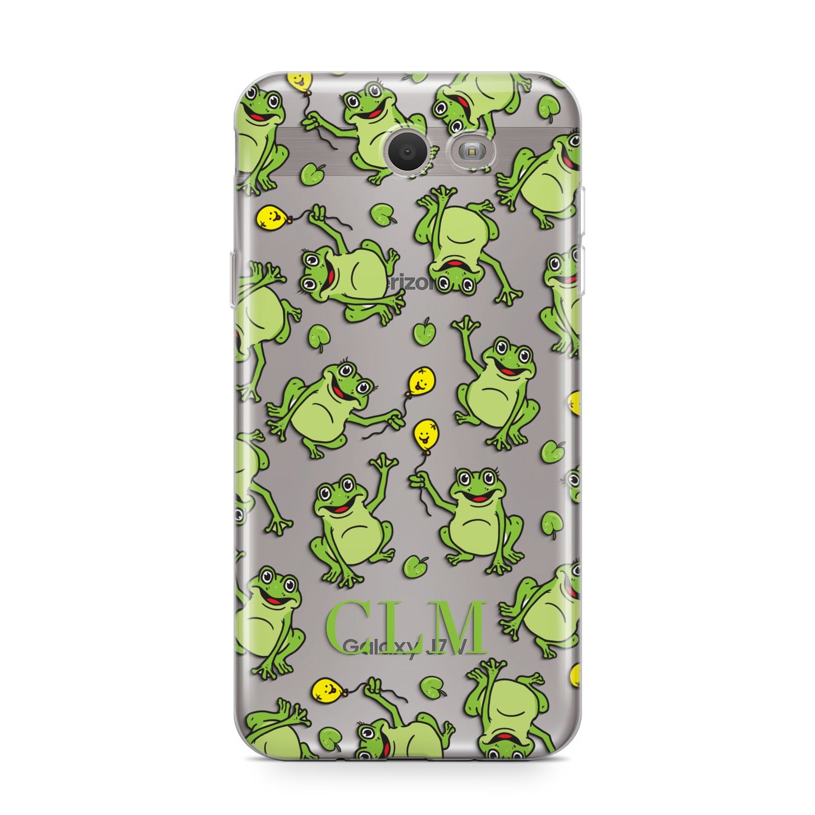 Personalised Frog Initials Samsung Galaxy J7 2017 Case