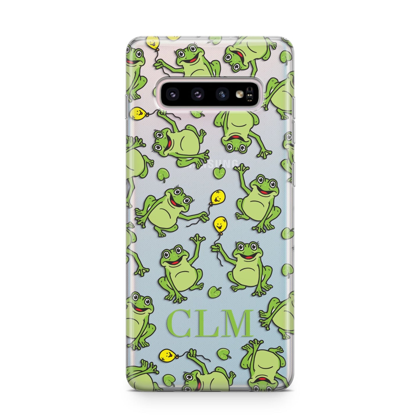 Personalised Frog Initials Samsung Galaxy S10 Plus Case