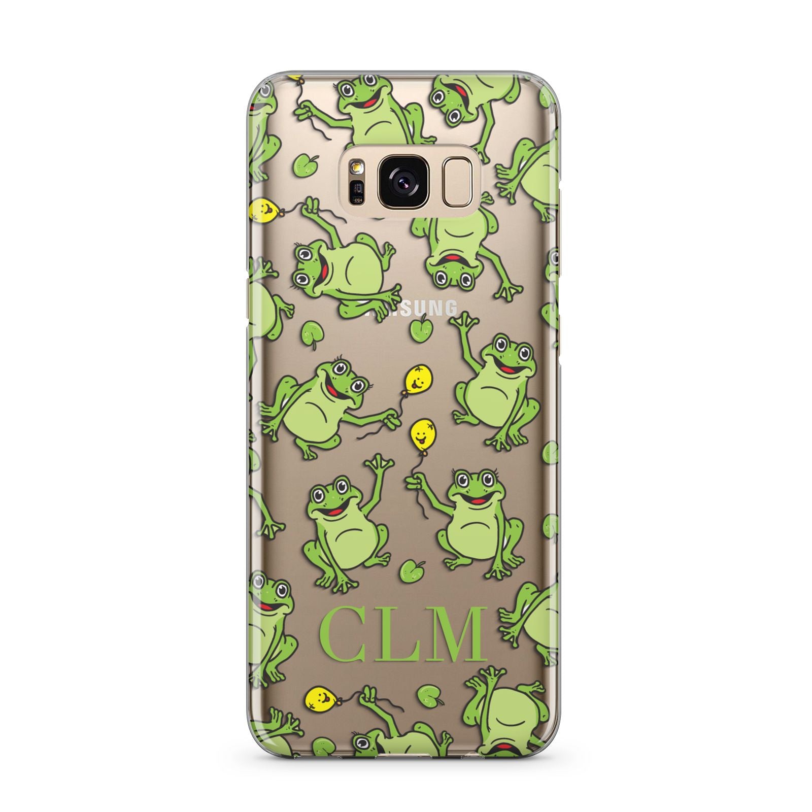 Personalised Frog Initials Samsung Galaxy S8 Plus Case
