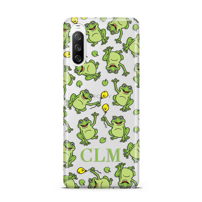 Personalised Frog Initials Sony Xperia 10 III Case