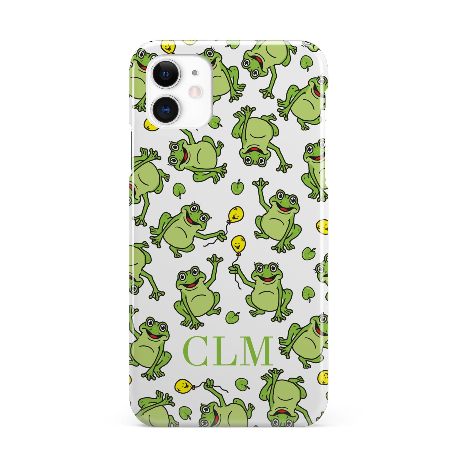 Personalised Frog Initials iPhone 11 3D Snap Case