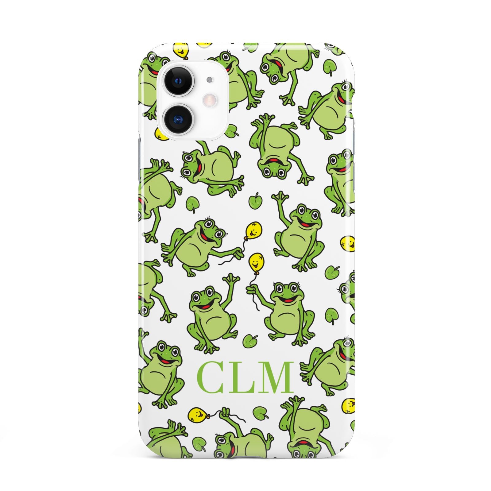Personalised Frog Initials iPhone 11 3D Tough Case