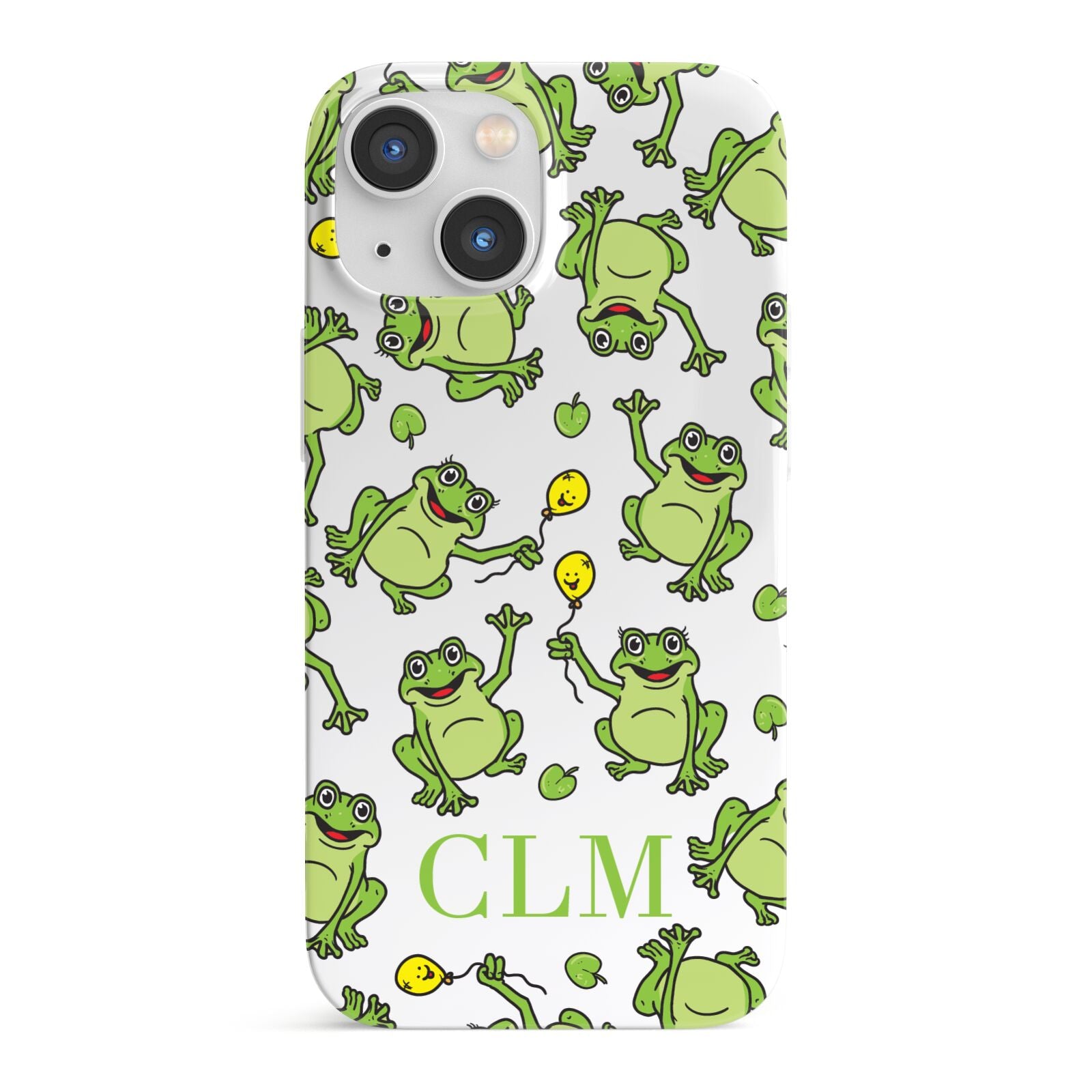 Personalised Frog Initials iPhone 13 Mini Full Wrap 3D Snap Case