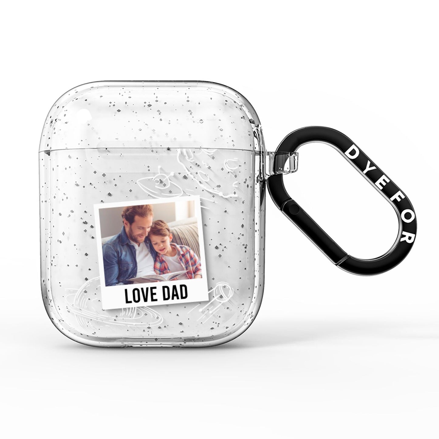 Personalised From Dad Photo AirPods Glitter Case