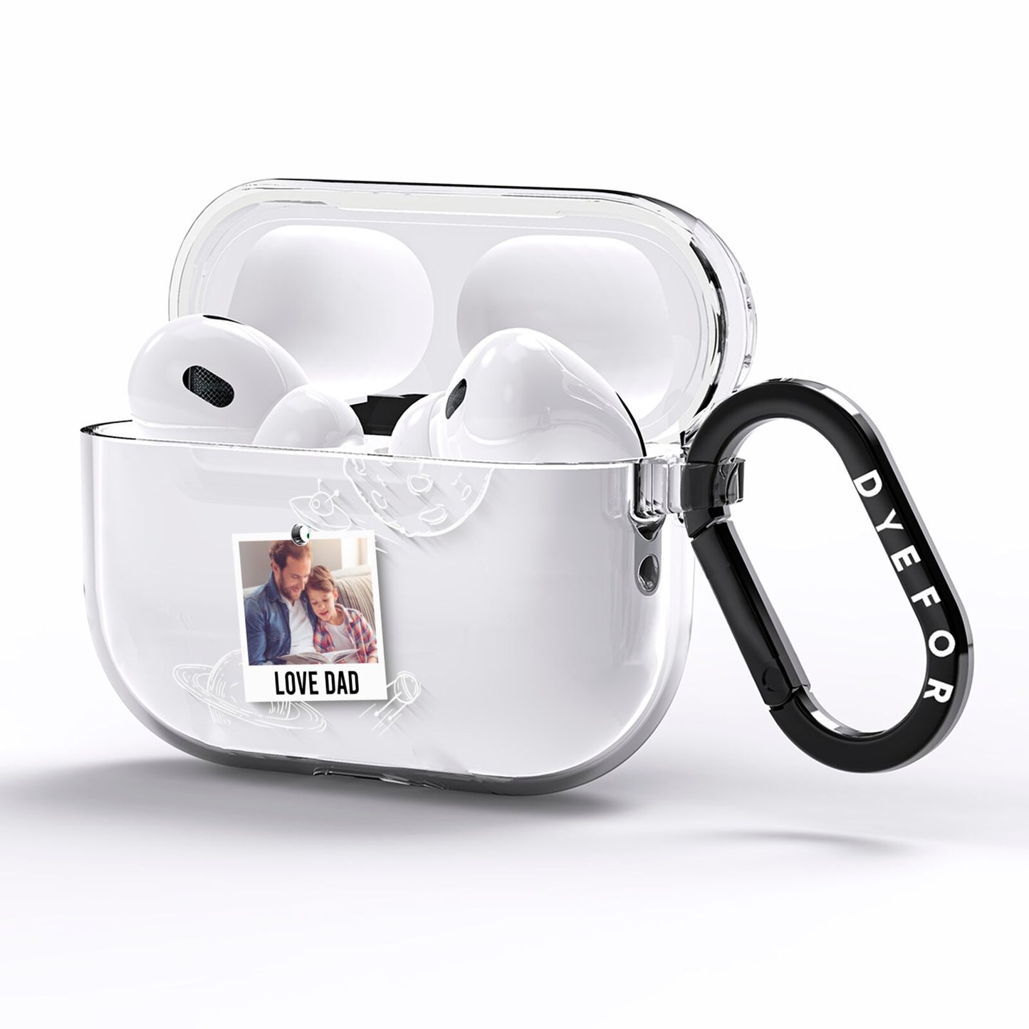 Personalised From Dad Photo AirPods Pro Clear Case Side Image