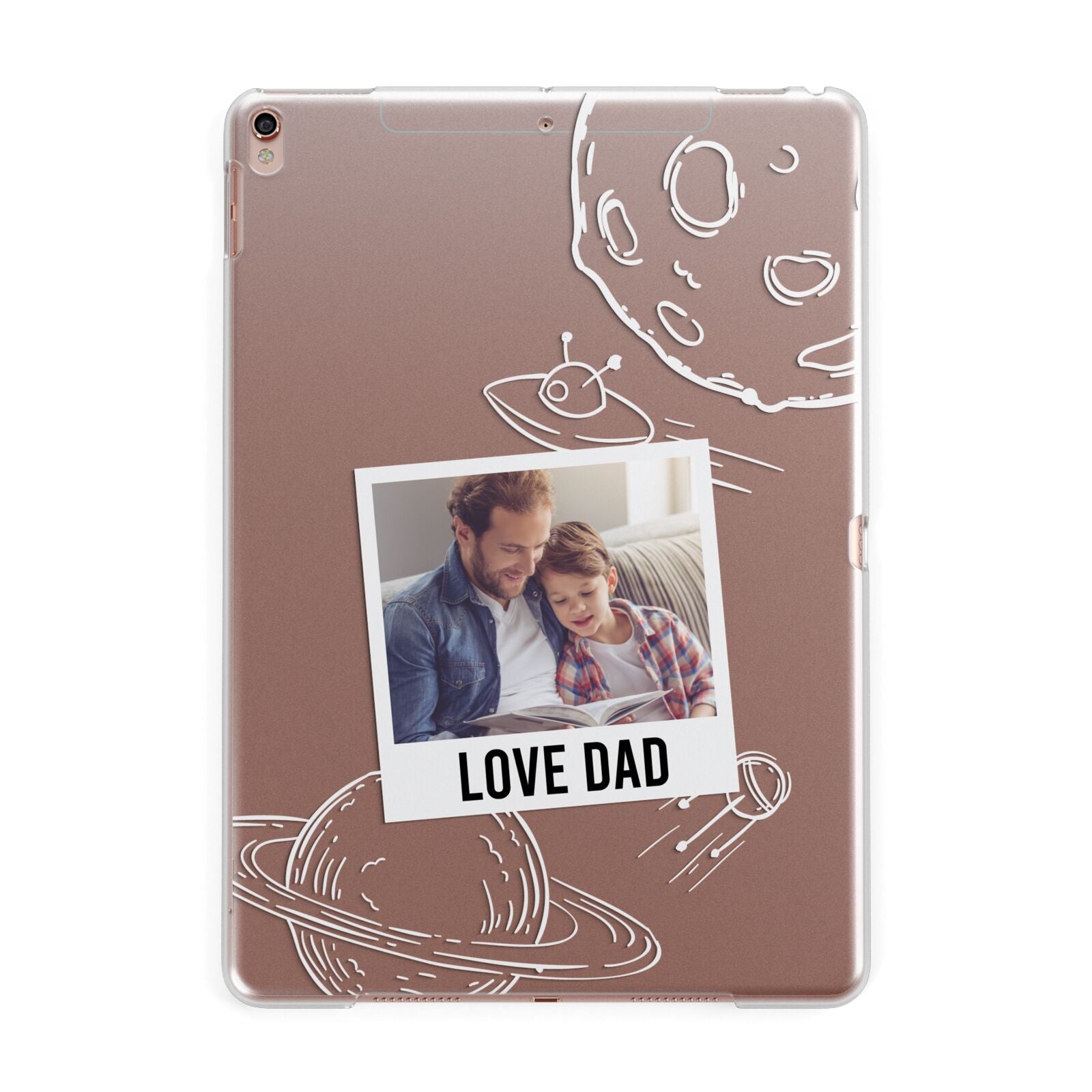 Personalised From Dad Photo Apple iPad Rose Gold Case