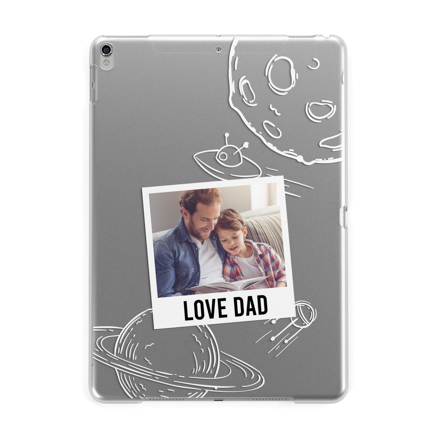 Personalised From Dad Photo Apple iPad Silver Case