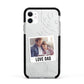 Personalised From Dad Photo Apple iPhone 11 in White with Black Impact Case