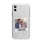 Personalised From Dad Photo Apple iPhone 11 in White with Bumper Case