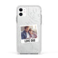 Personalised From Dad Photo Apple iPhone 11 in White with White Impact Case