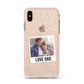 Personalised From Dad Photo Apple iPhone Xs Max Impact Case Pink Edge on Gold Phone