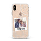 Personalised From Dad Photo Apple iPhone Xs Max Impact Case White Edge on Gold Phone