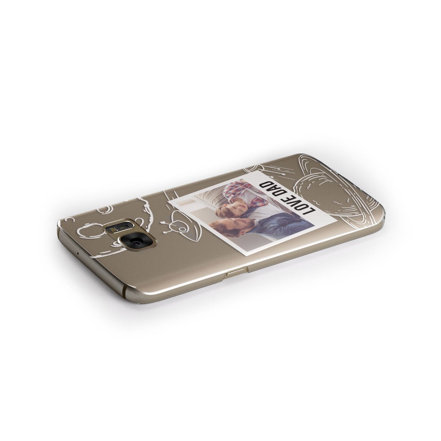 Personalised From Dad Photo Samsung Galaxy Case Side Close Up