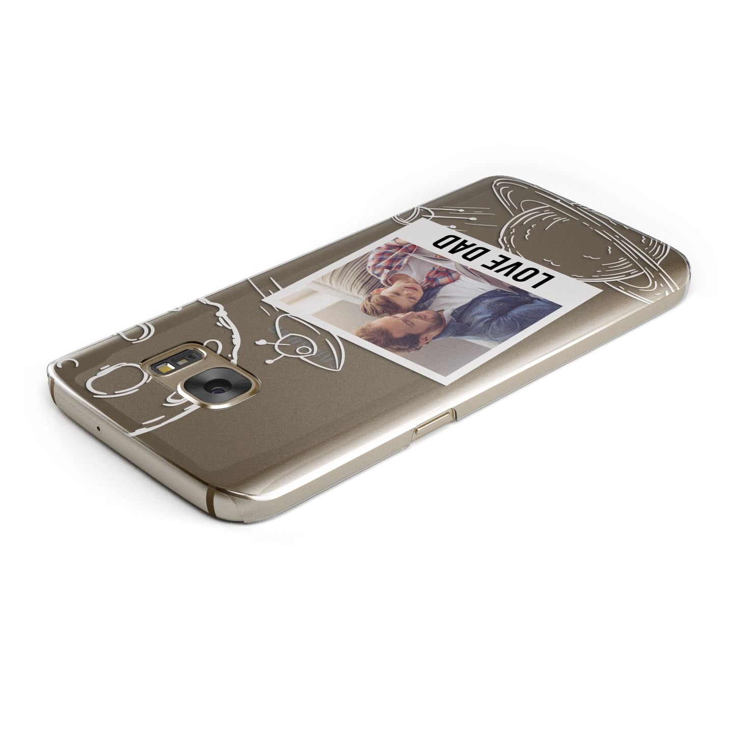 Personalised From Dad Photo Samsung Galaxy Case Top Cutout