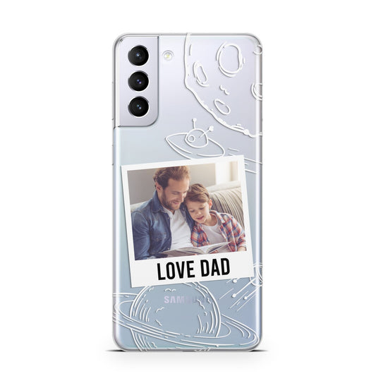 Personalised From Dad Photo Samsung S21 Plus Phone Case