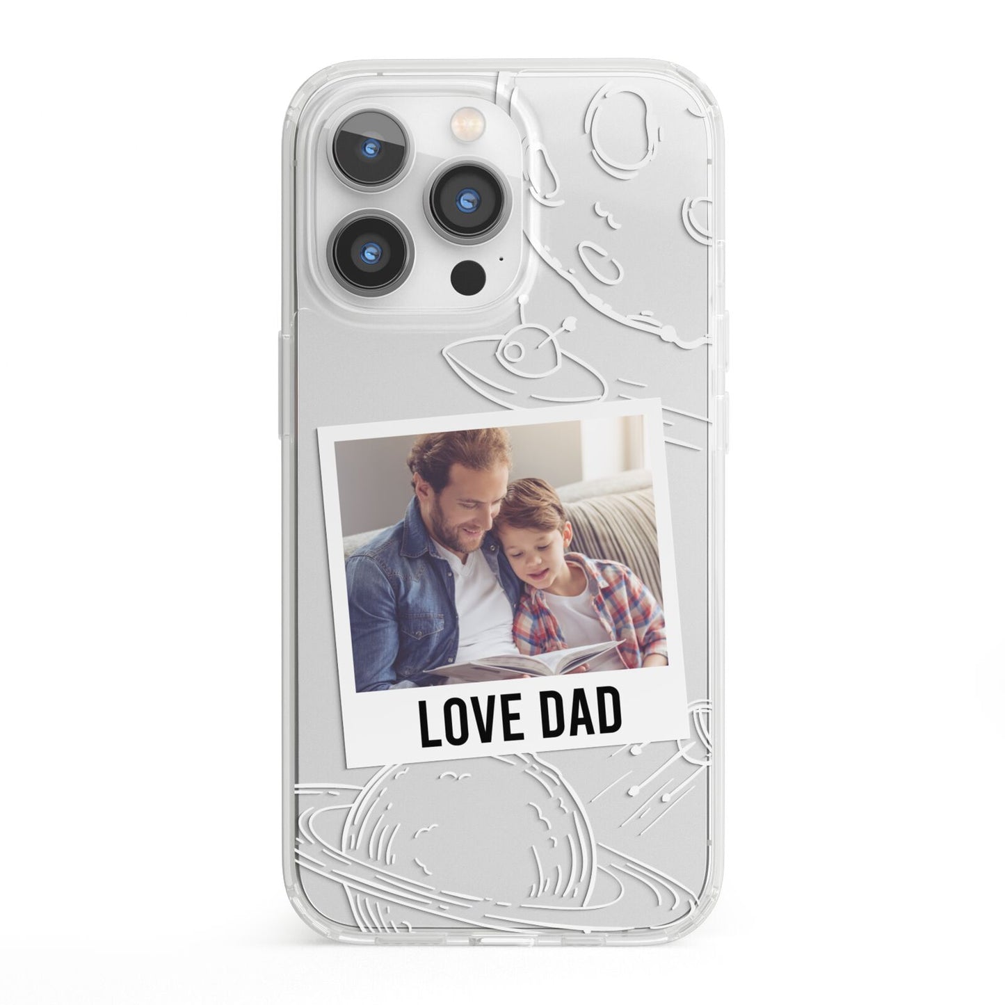 Personalised From Dad Photo iPhone 13 Pro Clear Bumper Case