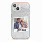 Personalised From Dad Photo iPhone 13 TPU Impact Case with Pink Edges