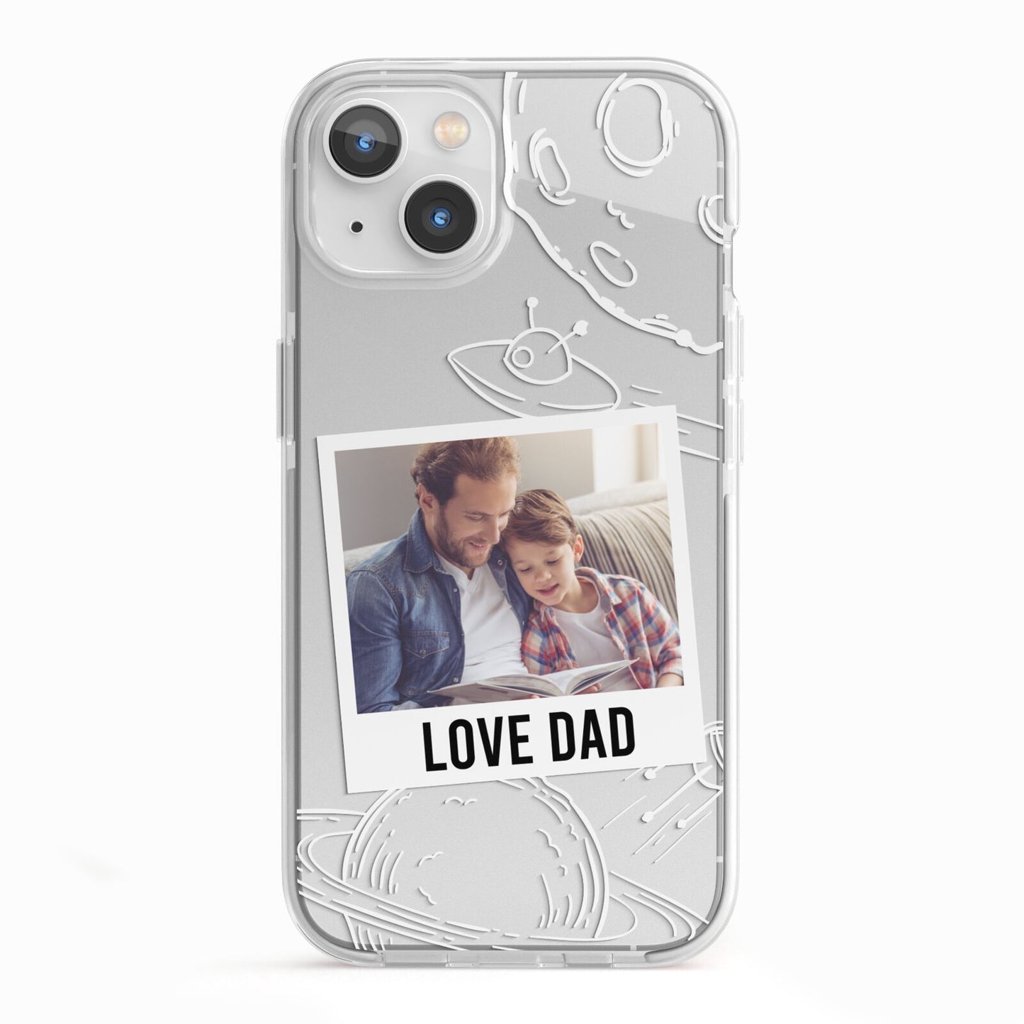 Personalised From Dad Photo iPhone 13 TPU Impact Case with White Edges