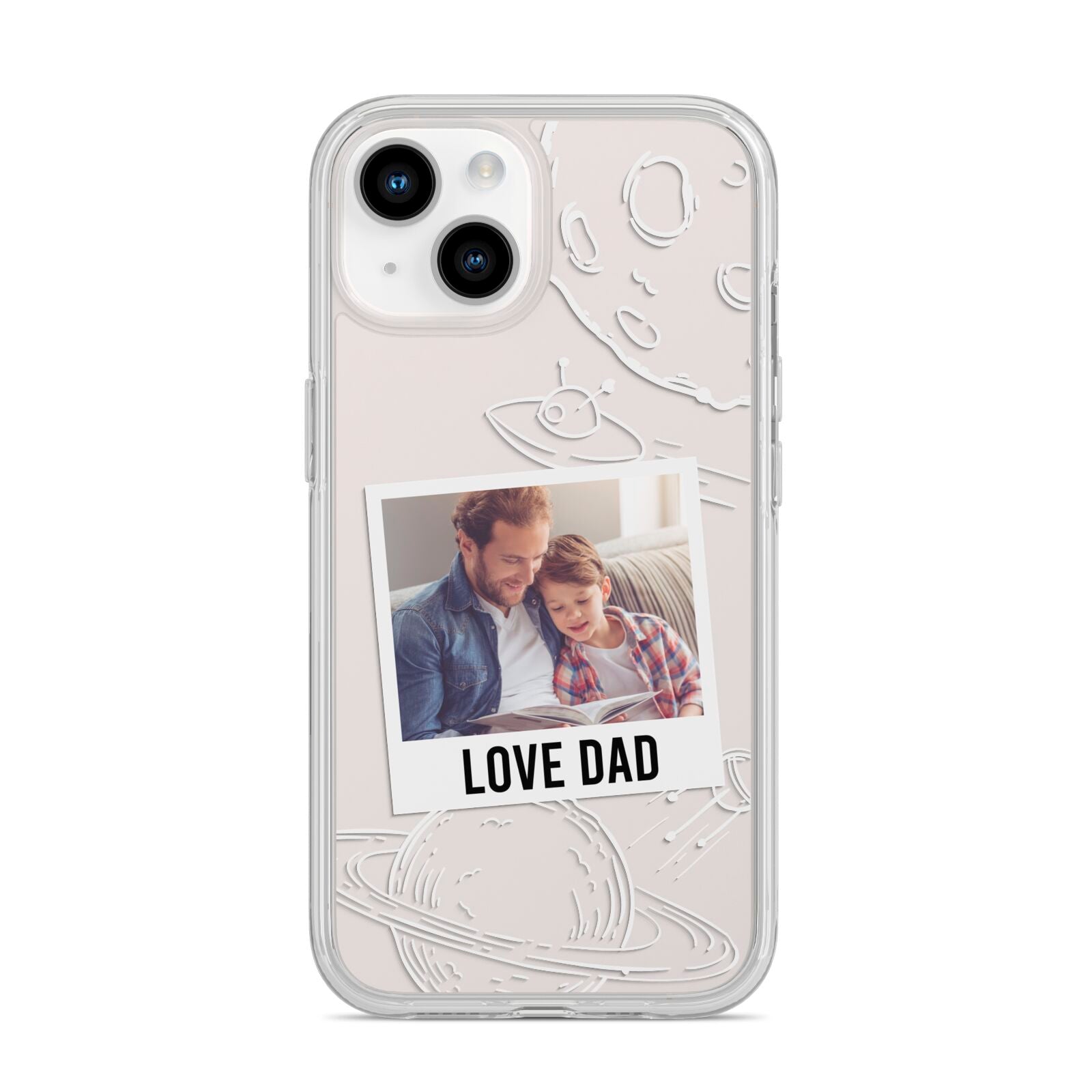 Personalised From Dad Photo iPhone 14 Clear Tough Case Starlight