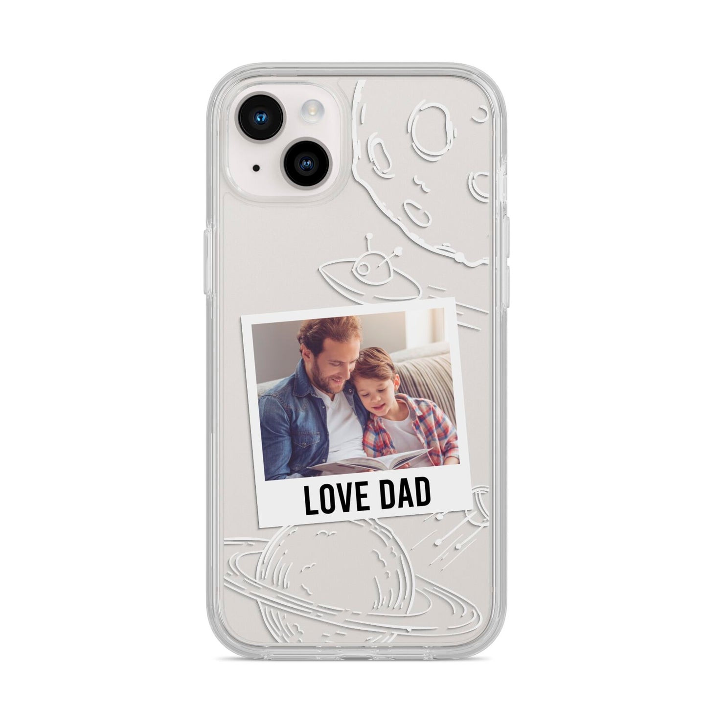 Personalised From Dad Photo iPhone 14 Plus Clear Tough Case Starlight