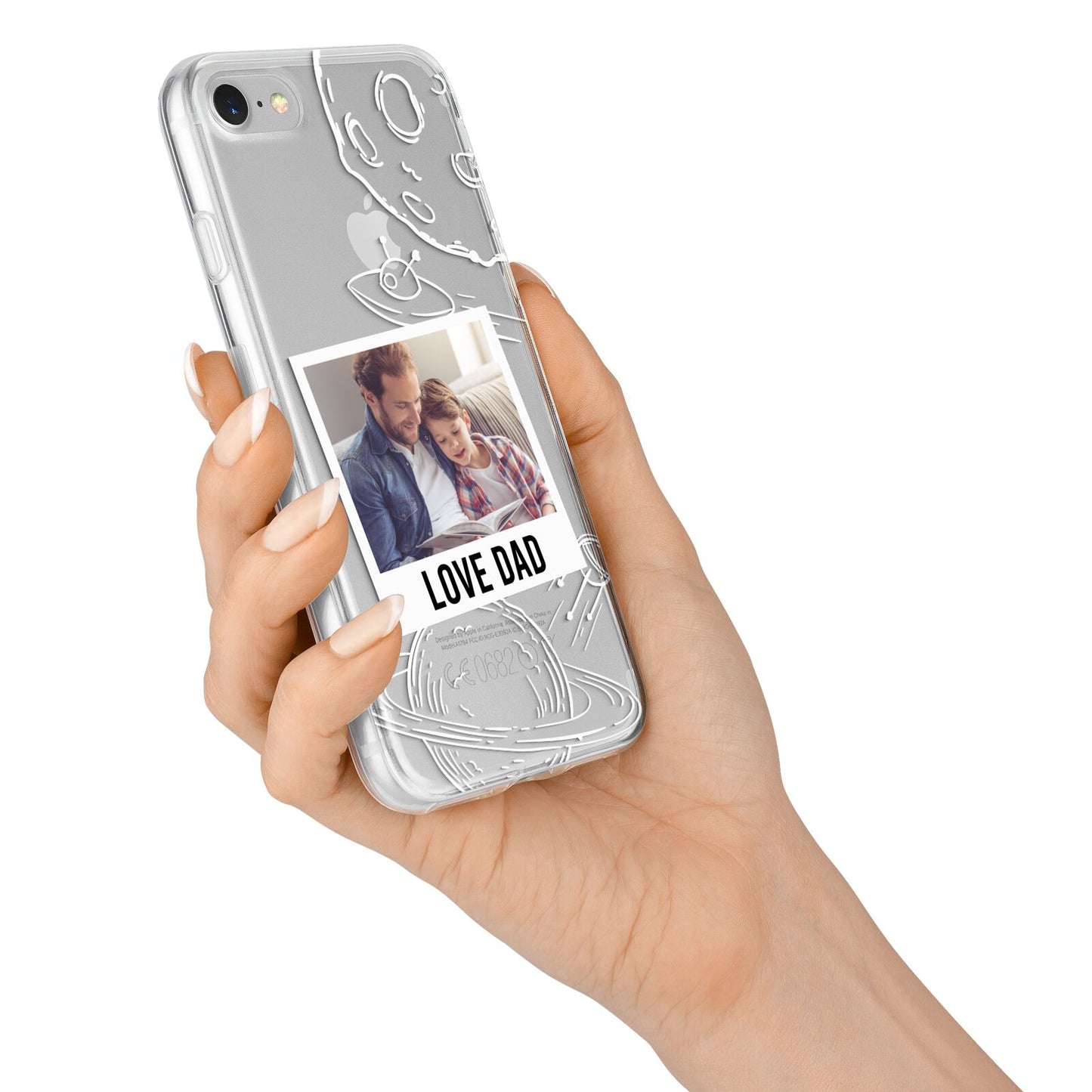 Personalised From Dad Photo iPhone 7 Bumper Case on Silver iPhone Alternative Image