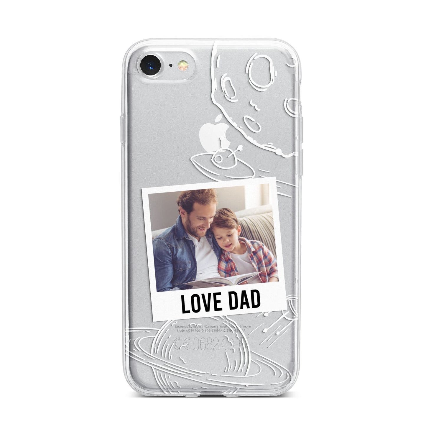 Personalised From Dad Photo iPhone 7 Bumper Case on Silver iPhone
